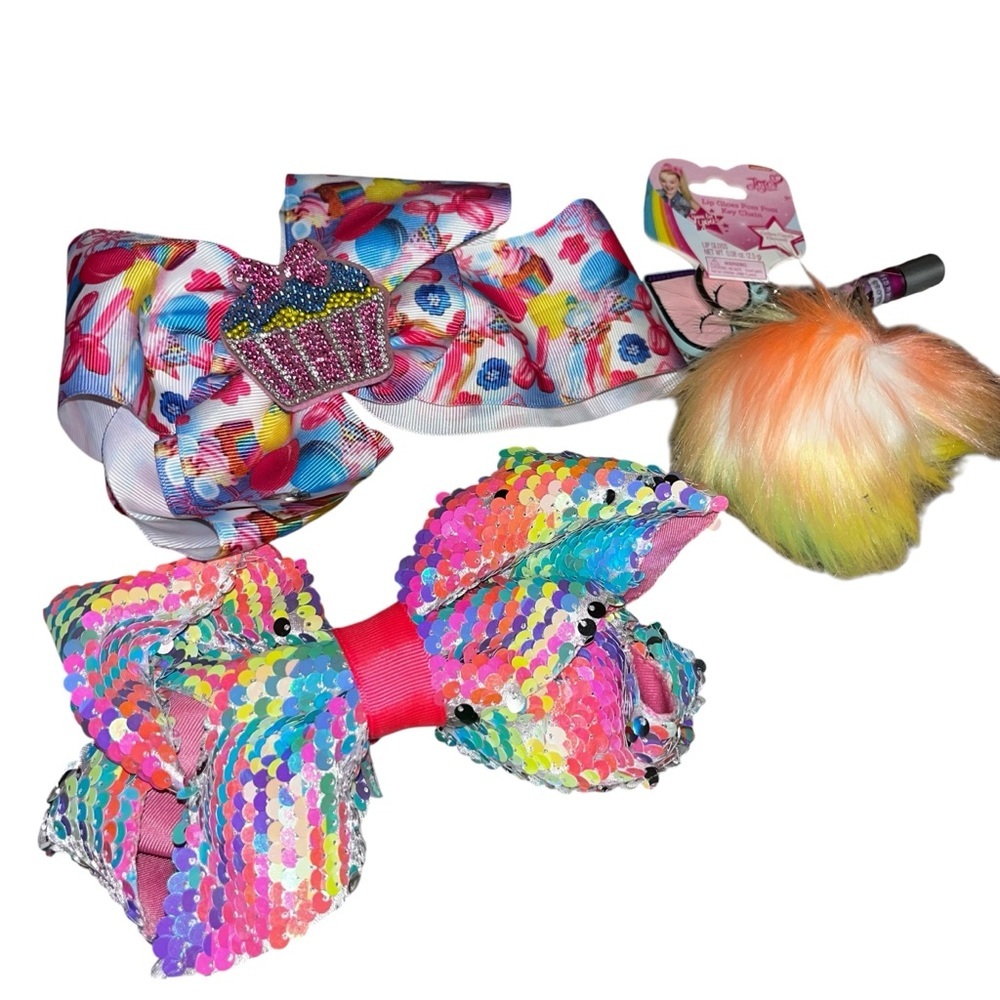 Vintage jojo siwa y2k big bows lot nwt new lipgloss keychain charm lot birthday